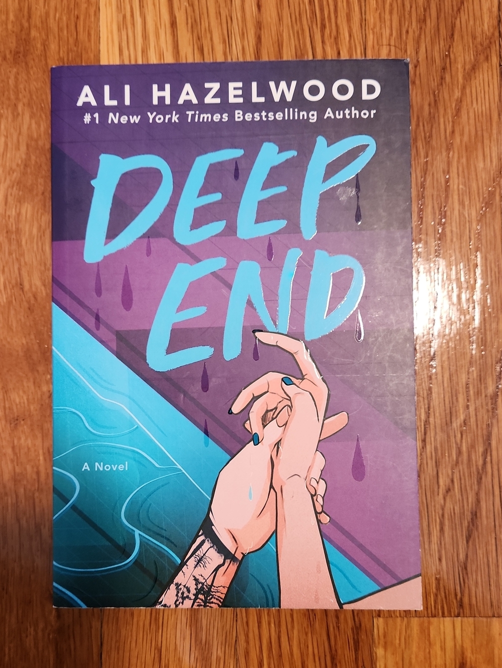 Deep End by Ali Hazelwood — Purple & Teal Cover Paperback With Sprayed Edges